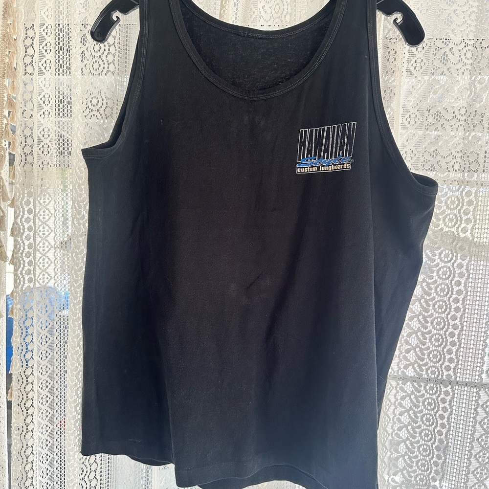 Black Hawaiian Tank Top